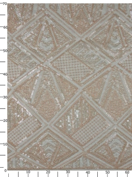 Rózowy haft na tiulu HT-38