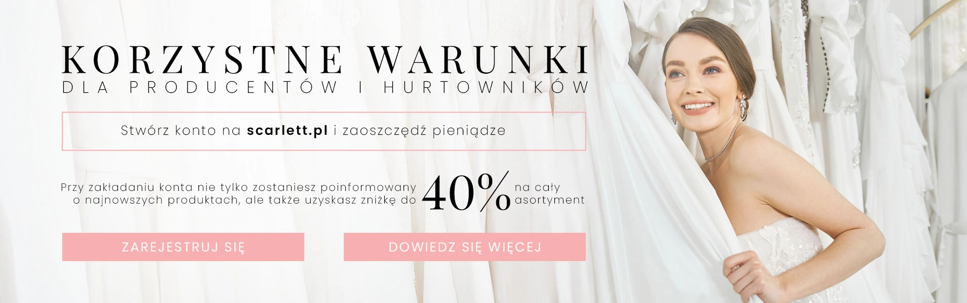 scarllet tkaniny ślubne