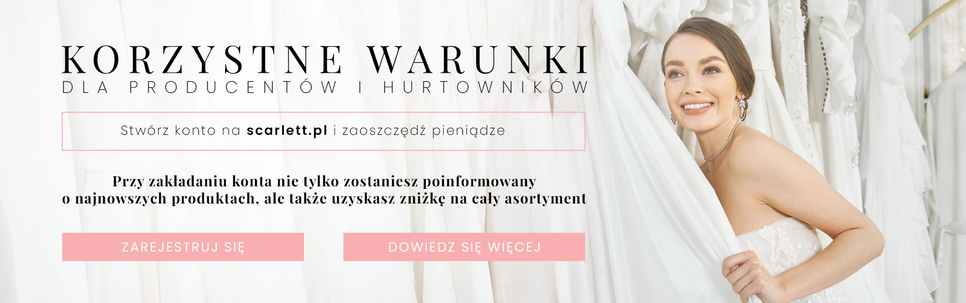 scarllet tkaniny ślubne